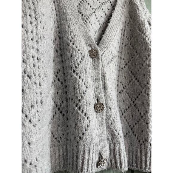 Maeve Anthropologie Pointelle Cardigan, Large - Picture 5 of 9